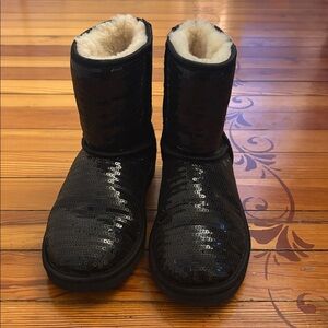 Ugg black sequin boots